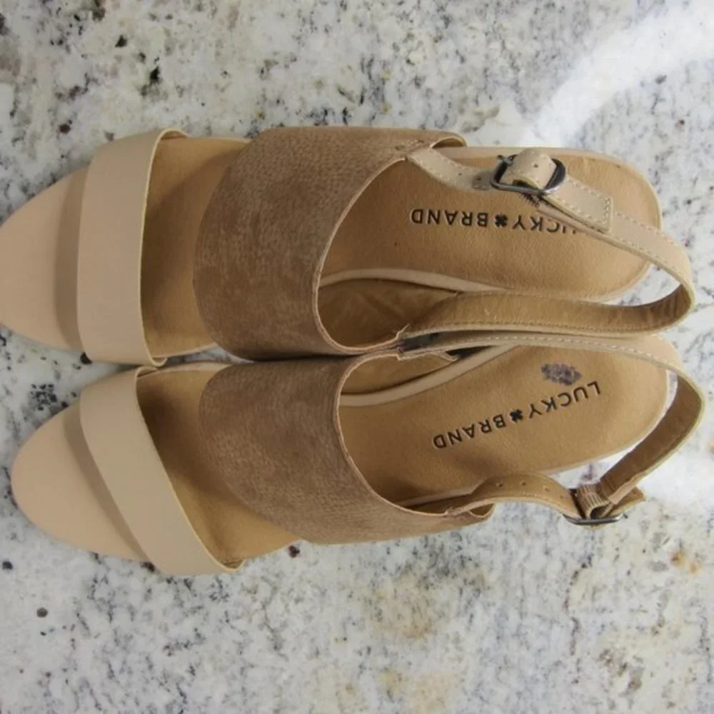 Lucky Brand Gewel Block Heel Sandals Size 10